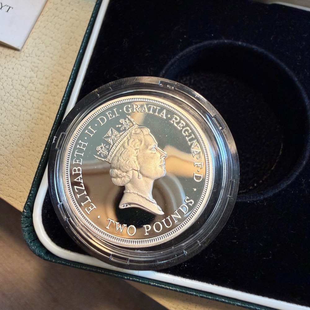 1995 UK WWII Silver Proof £2 Coin Dove of Peace Royal Mint Box & COA Two Pound - Picture 6 of 9